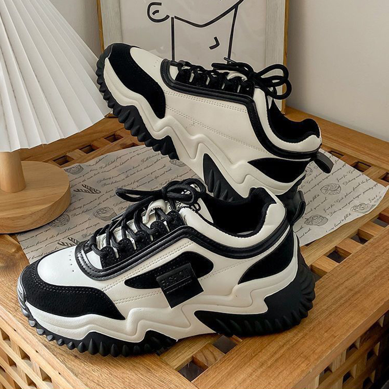 designer shoes platform sneakers womens trainers vintage fashion ladies soft leather comfortable outdoors sports daddy women shoes size 35-40