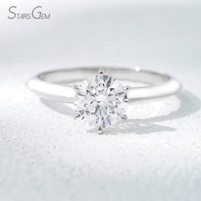 Hot Sale IGI Certified Cvd HPHT VS 1CT Lab Grown Created Diamond 18k Solid Gold Rings Engagement Ring Jewelry for Women