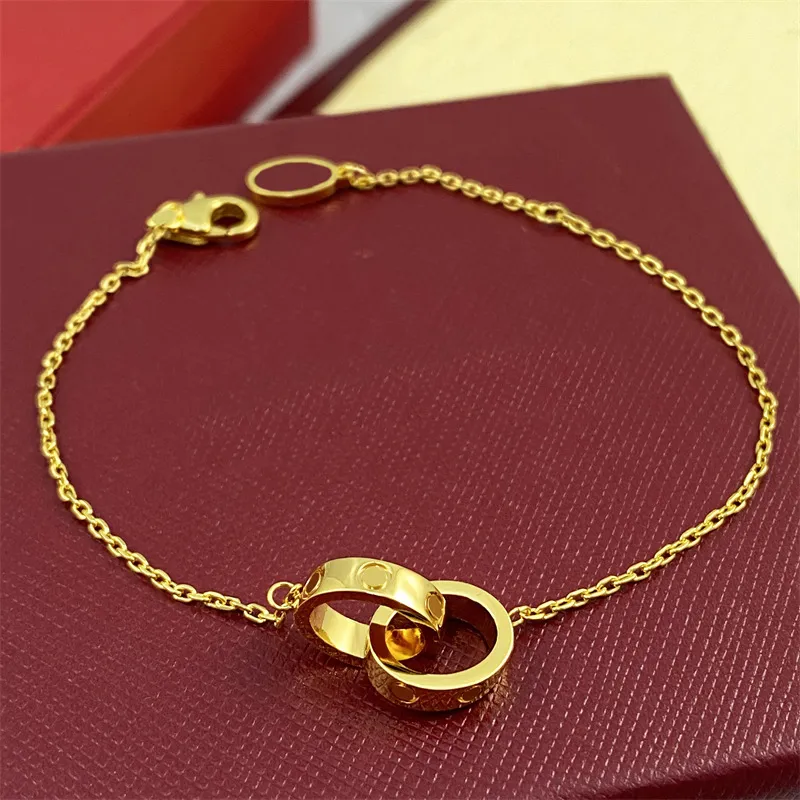new style titanium steel chain bangle bracelet bracelets With diamond bangles women luxurious designer gift letter C home rose non fading jewelry