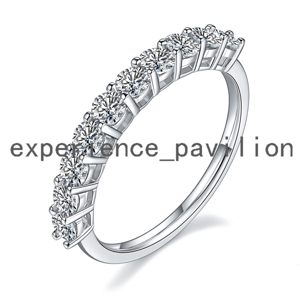 925 Sterling Silver Delicate Promise Ring for Women with 10*0.1 ct D-color Moissanite Ring Romantic Jewelry