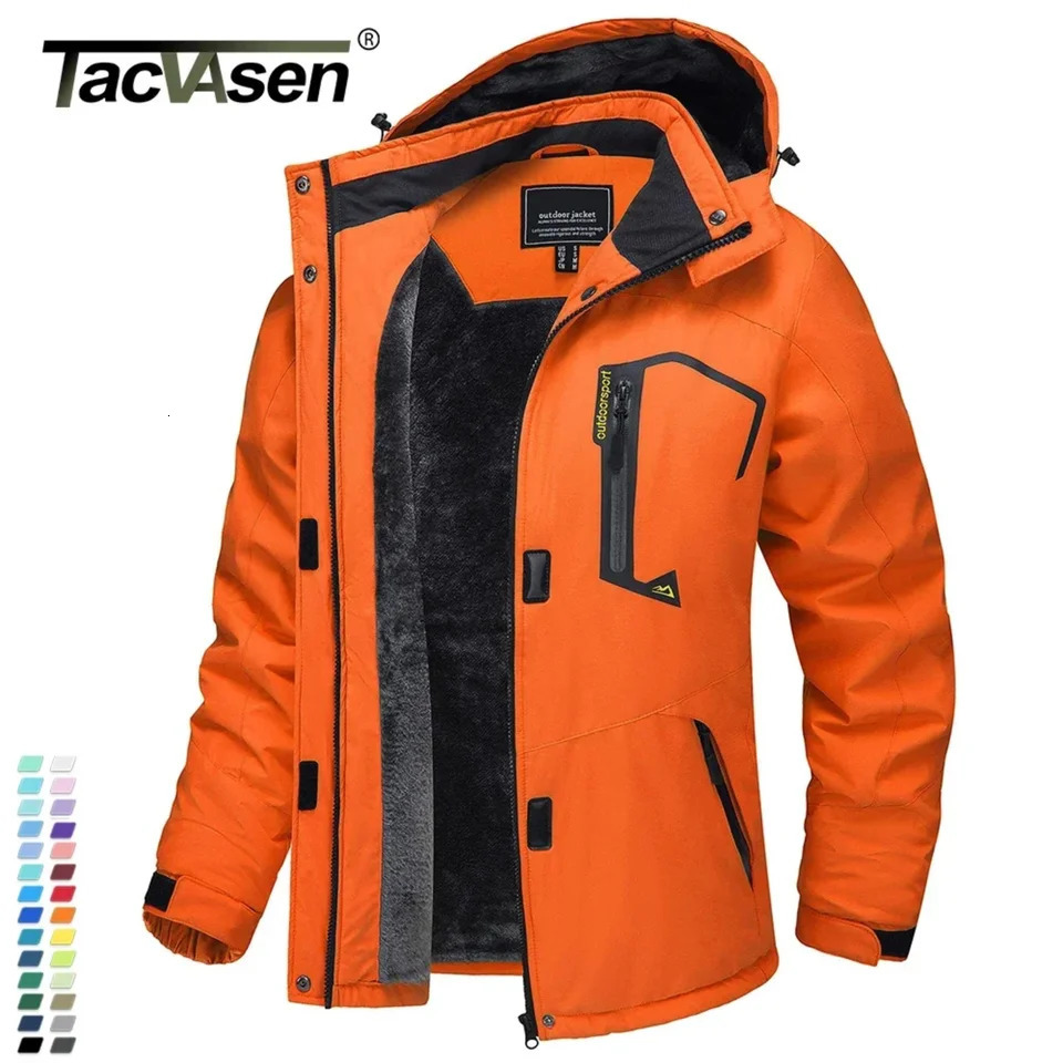 TACVASEN Winter Waterproof Ski Snowboard Jacket Womens Thermal Heavy Fleece Jackets Casual Work Rain Coat Windbreaker Parka250813