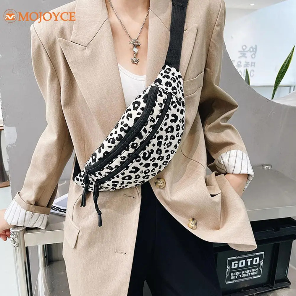 Fashion Women Waist Pack Fanny Bag Casual Shoulder Bags Leopard Print Large Capacity Chest Shoulder Messenger Crossbody Bag 250815