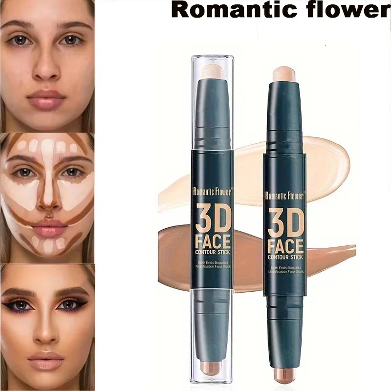 Double-Ended 2-Color Eye Concealer Stick Color Corrector Contour Highlighter Face Bronzer Beauty Makeup Base Foundation Cream 250811