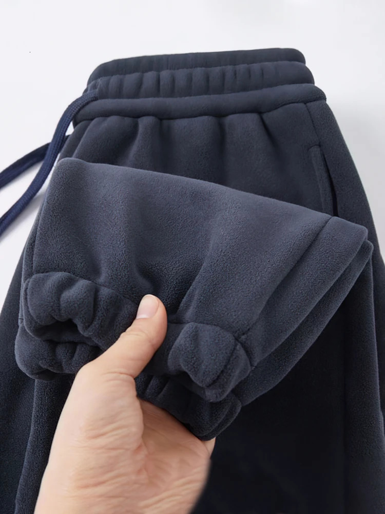 Fleece Baggy Jogger Pants Men Thick Fall Winter Sport Jogging Sweatpants Outdoor Walking Gary Work Trousers 250818