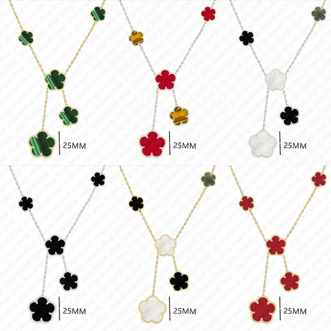 designer jewelry women necklace luxury jewelry designer necklace various sizes New style personalized necklace gold leaf clover necklace gold chain