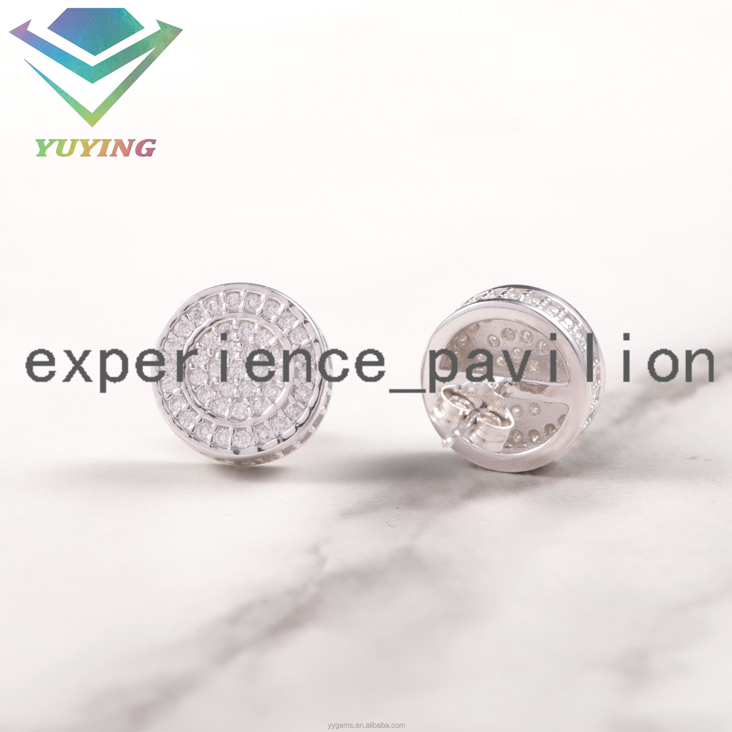 Full Iced Out VVS Moissanite Earrings Fine Jewelry Factory Price S925 Silver Men Women Moissanite Stud Earrings
