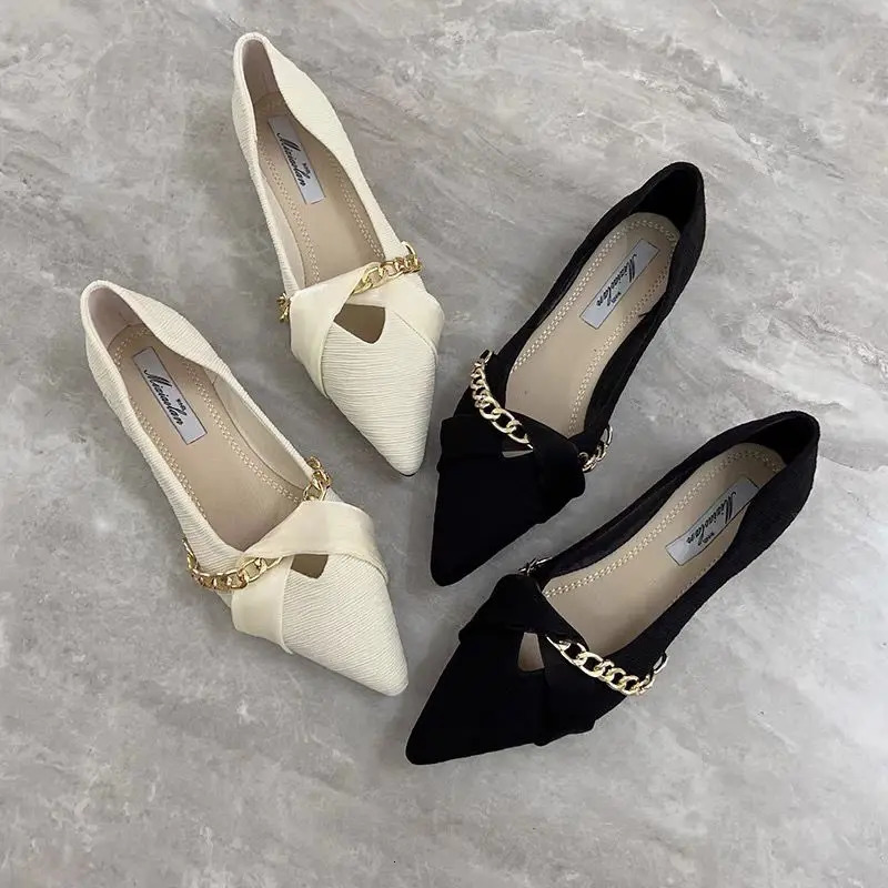 Moccasins Flats Office Pointed Toe Luxury Leather Casual Shoes For Woman 2024 Flat Womens Summer Footwear Evening Chic Point 39 250820