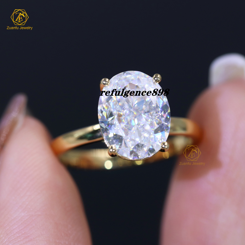 Customizable 1ct D VS1 Lab Grown Oval Diamond Ring 14K White Gold for Engagement Wedding Gift Jewelry IGI/GRC Certificate