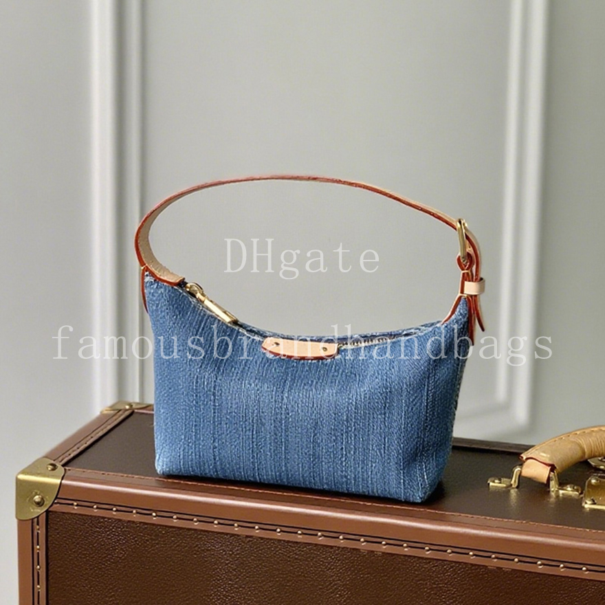 Designer Hobo Bag 19CM Mirror Quality Denim Shoulder Bag Women Clutch Bag With Box LH04A2
