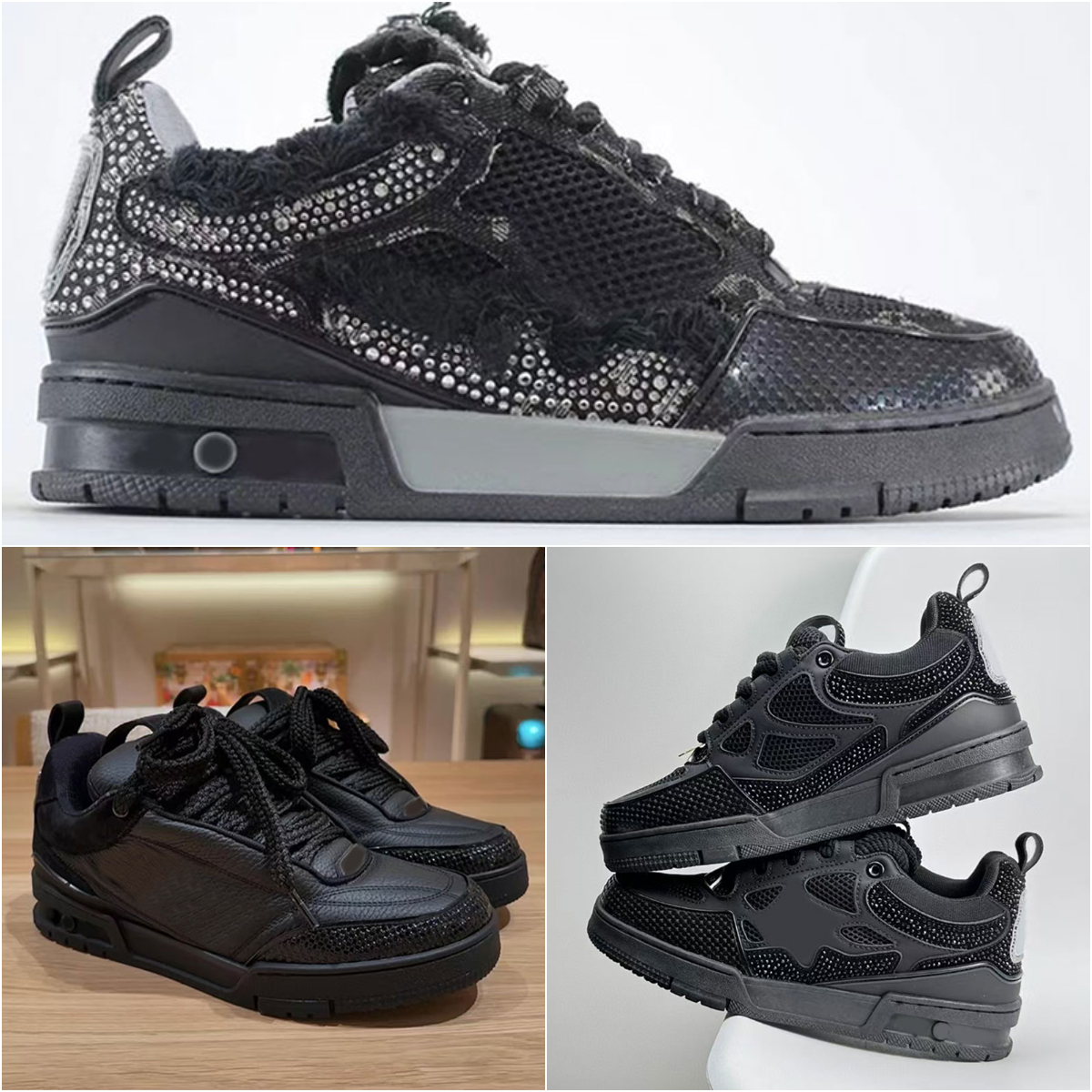Skate shoes designer sneakers men womens luxury sneaker mens shoes crystal trainers sneakers casual shoes runner shoe outdoor leather flower skates