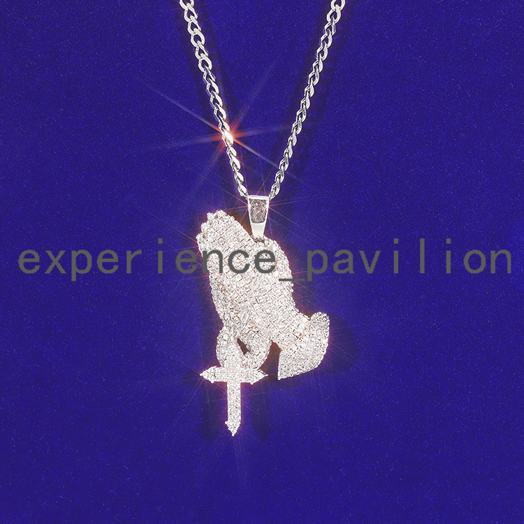 Fine Moissanite Rappers Jewelry Palm Moissanite Diamond Pendant Hip Hop 925 Silver Iced Out Moissanite Pendant