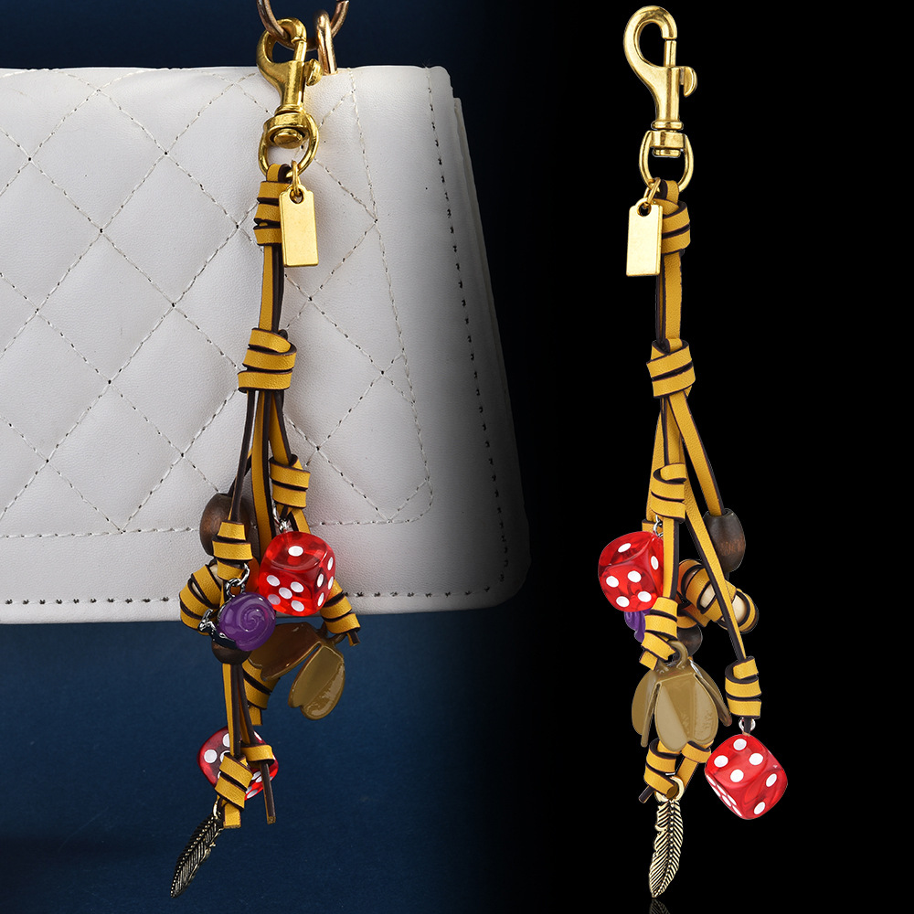 Murakami cherry bag charm designer keychain wallet designer CO key chain metal luxury keyring for women handbag letter flower pendant charms vintage