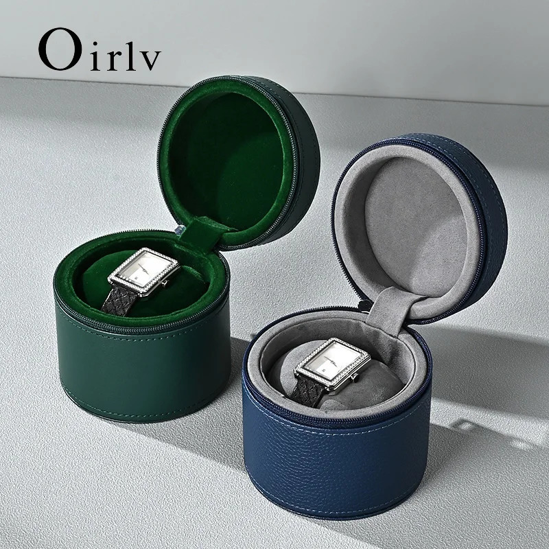 Organisateur de montée en cuir en cuir Oirlv Roll Veille de rangement de montre Sac de voyage Boîte cadeau de montre de surveillance de montre de