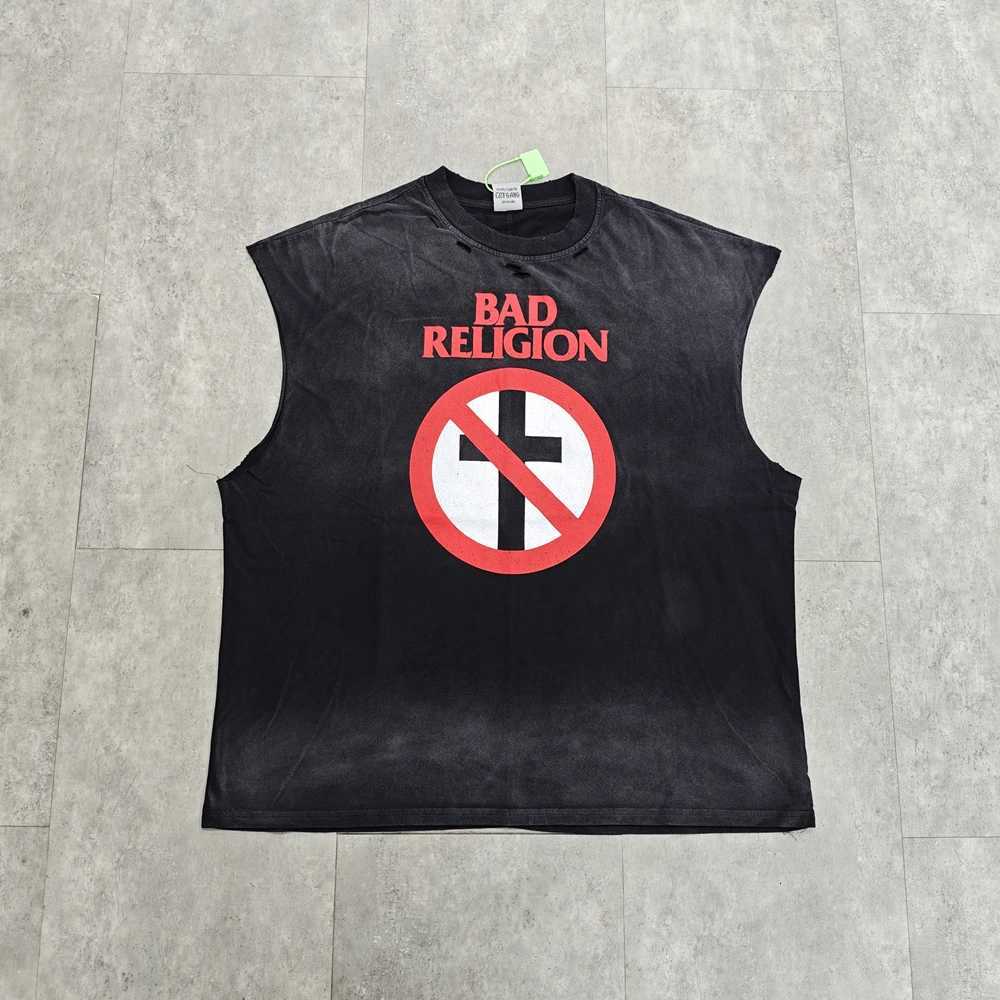 Yao Fashion Retro Streetwear Rock Punk Band Oversize Casual Cotton Vest Sleeveless Men Tank Graphics Print Tee Vest For Men X250821