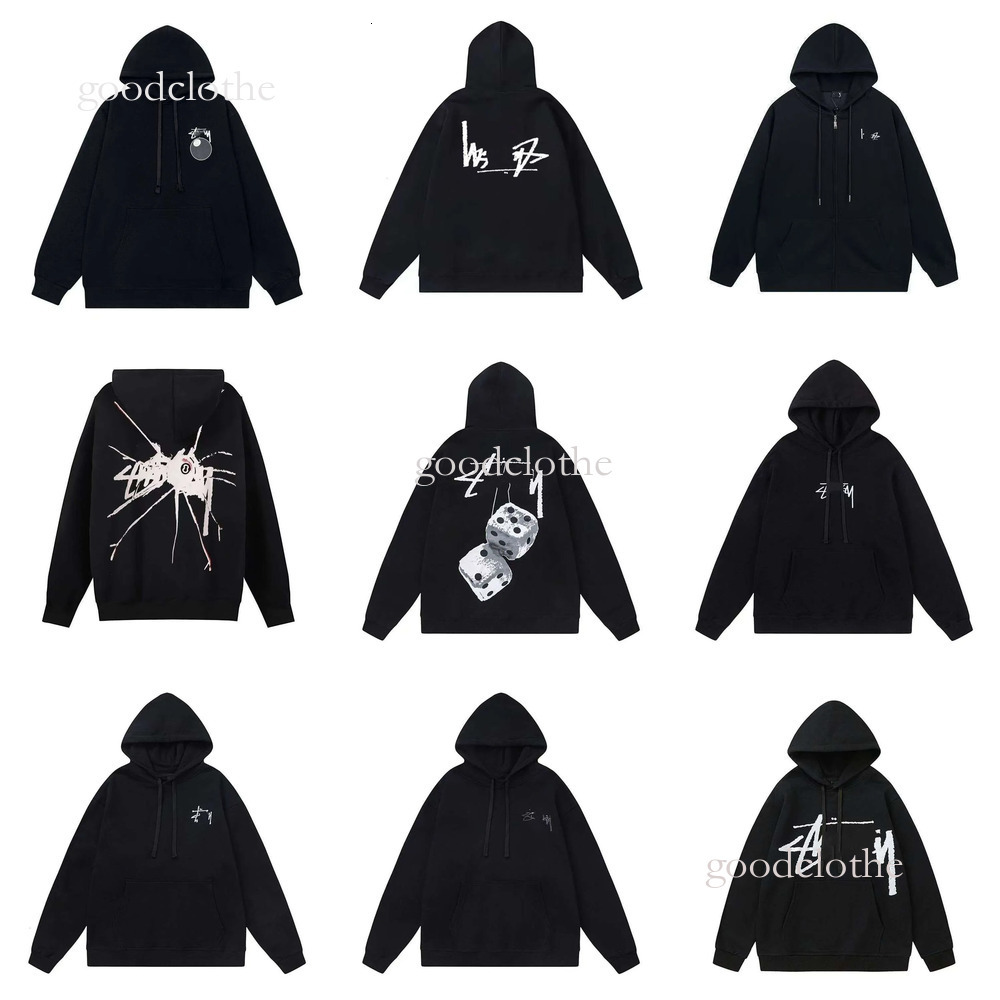 Designer Hoodie Jacket Women Sport Fashion Stussyhoodies Hooded Pullover Size Round Neck Sleeve Clothes Sweatshirts Coat Jumpers Stussyshirtlys Mens