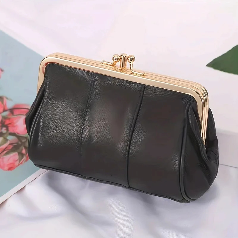 1pcs Vintage Sheepskin Metal Wallet - Large Capacity Lightweight Travel Organizer Multi-Functional Card Holder Coin Purse 250814