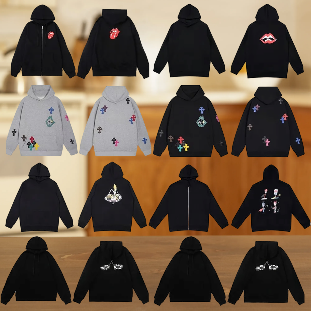 Designer Mens Sweatshirts Sweatshirts Hip Hop Hop Hoodie Woman Veste Pullover Hooded Longs Leeve Cardigan Loose Homme Hoody Vêtements Casual Chro
