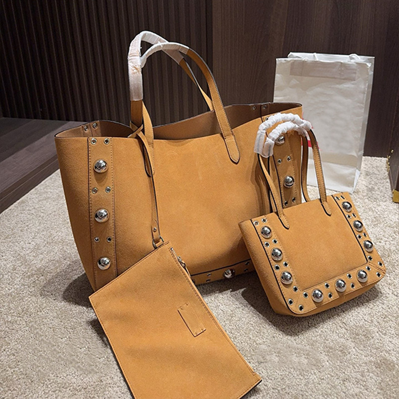 Top Quality Genuine Leather Handbag NEW Autumn Winter Styles Suede Tote Luxury Large Capacity Hobo Bag Fashion Womens Shoulder Bag Female Shopping B