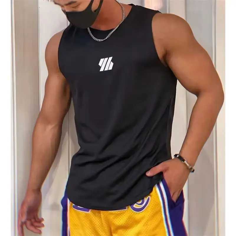 Summer Mens Gym Tank Top Fitness Training Clothing Quick-drying Loose Bodybuilding Sleeveless Shirt Men Fashion Basketball Vest X250821