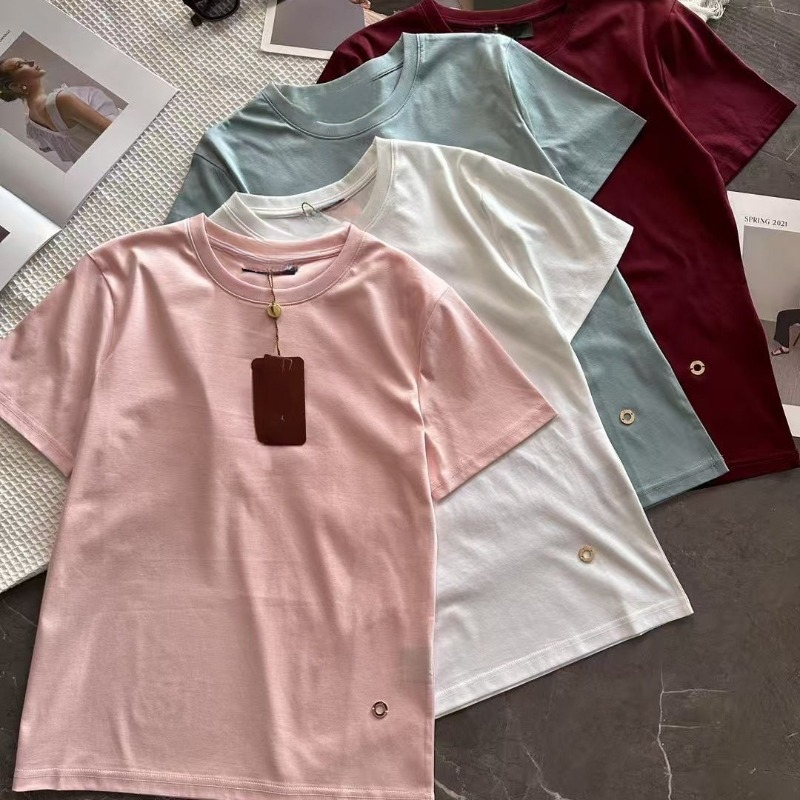 Designer Women Tshirts Summer Pure Cotton Female T Shirt L1289