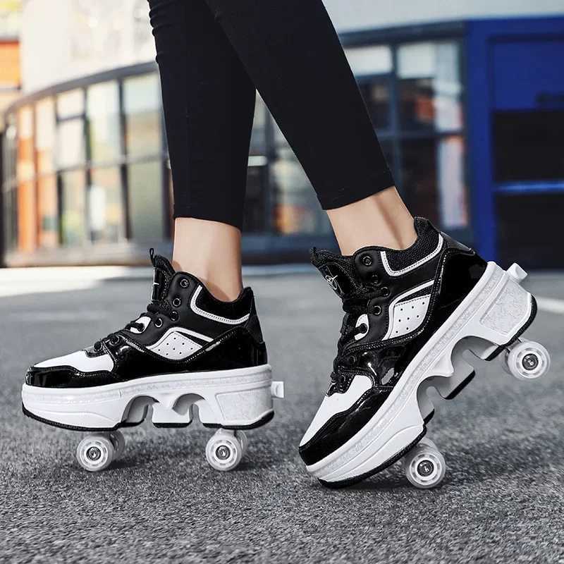 Nouveau concours de roller sportif pour enfants concours de formation étudiante déformée à 4 roues rouleaux de patinage W250821