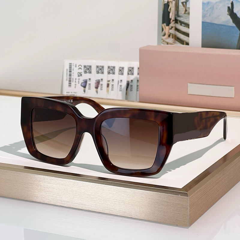 Luxury designer women sunglasses MU B05S designer fashion sunglasses square oversized hawksbill acetate frame Khaki lens glasses Beach party outdoor