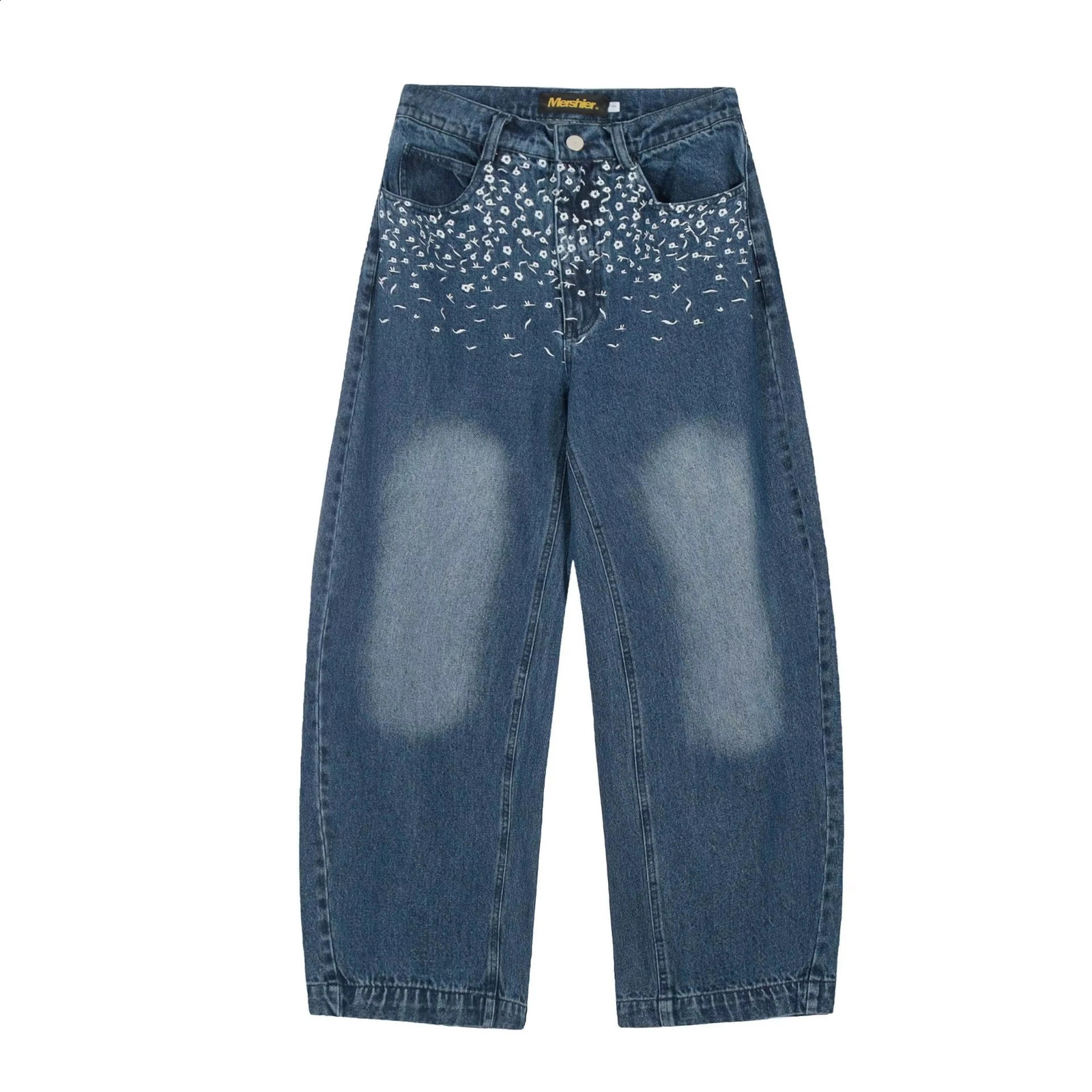 American Y2K Hip Hop Joker Loose Jeans Women Street Fashion Trend Punk Oversized Wide-leg Pants Unisex Casual Rock Mopping Jeans 250820