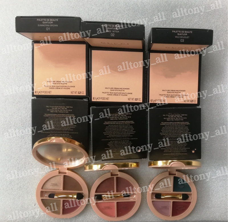 Palette de fard à paupières maquillage 4 couleurs Summerina Brown Rose Nitide Flower Flower fard à paupières avec Brush Eye Cosmetics 6.1g