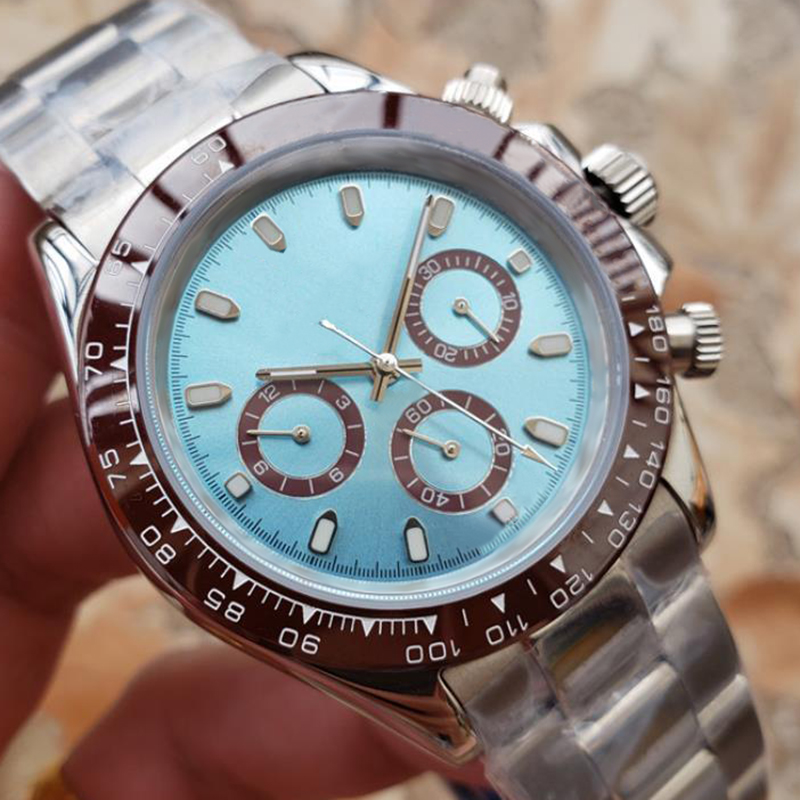 High end luxury men's quartz watch, designed by master, unique dial 41MM, 940l steel strap, night light waterproof