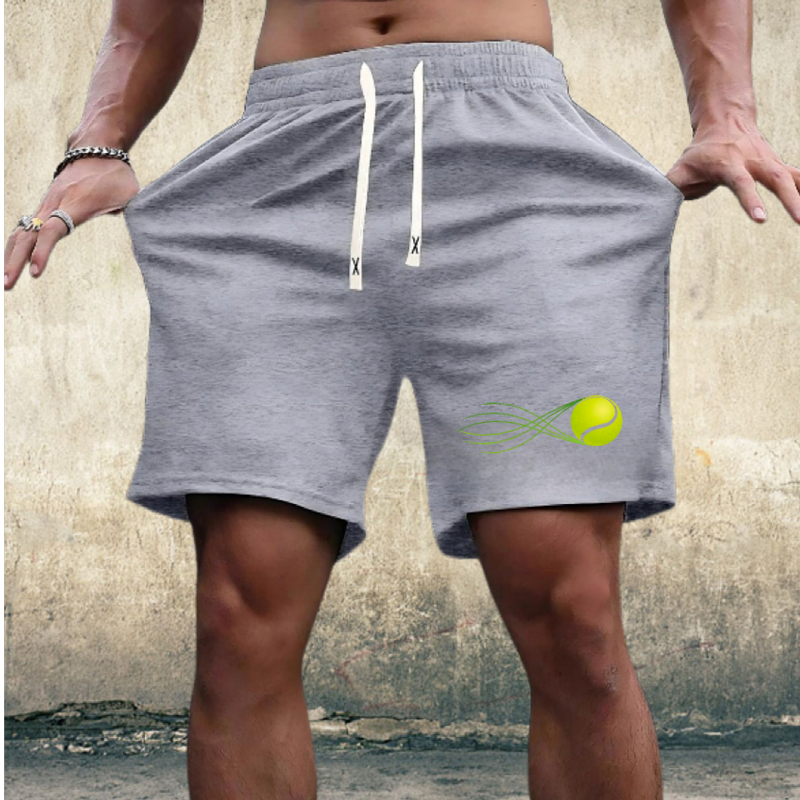 181 Summer Wholesale Customizable Large Size Men's Casual Elastic Knitted Shorts Mid-Waist Breathable Boxer Pants Hot Drawstring Printed 1323
