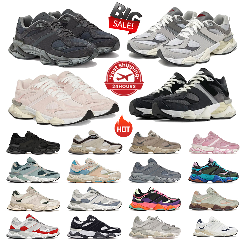 Hot Men Women Designer 9060 Running Shoes Sport Outdoor Sneakers Trainers Daily Outfit Black White Pink Grey Cream Brown Classic Shoes School Siz-image-942194785
