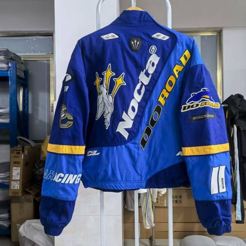 2025 Nouveau costume de course Nocta Vestes Designer Car Motorcycle de voiture Vintage Vintage Coton Coat Collier Collier à fermeture éclair Dési