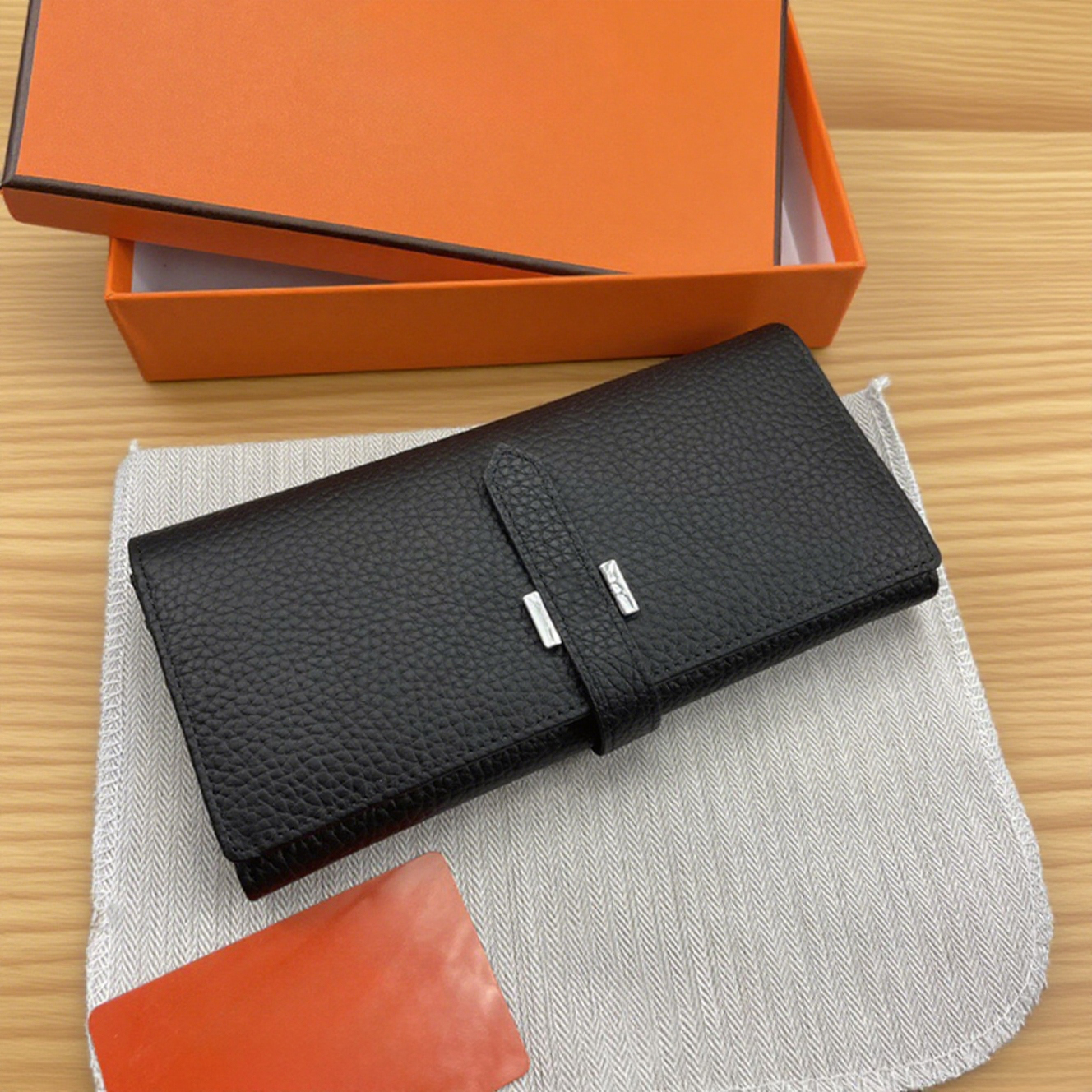 luxury wallet card holder mens wallet leather small designer wallet women purse width dust bag box