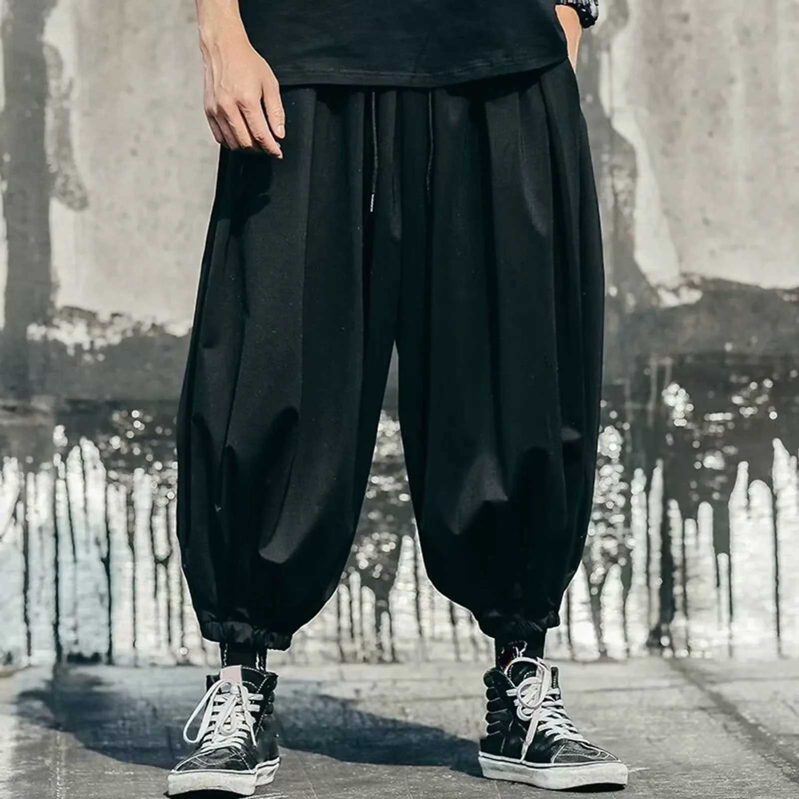 Drawstring Pants Summer Baggy Boho Yoga Loose Casual Drop Crotch Trousers With Pockets Plus Size Loose Sport Sweatpants XJ250821