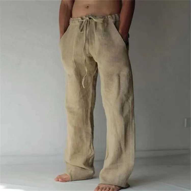 Mens Linen Pants Linen Pants for Men Loose Straight Pants Cotton Linen Cotton Linen Men Pants Linen Loose Linen Pants XJ250821