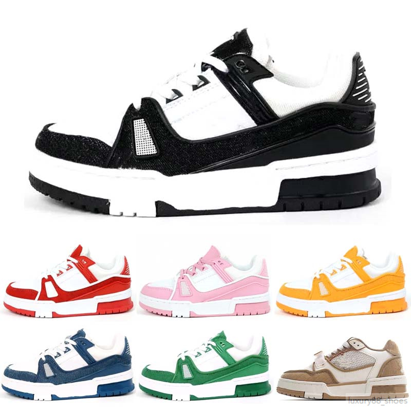kid Designer Trainer Sneakers Men Shoe Casual Shoes Fashion Low Top Shoe Platform Leather Rubber Sloe 26-35