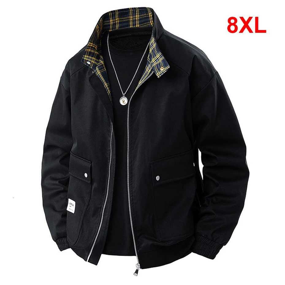 8XL Plus Size Cargo Jacket Men Spring Autumn Stand Collar Jacket Fashion Casual Jacket Coat for Men Outerwear Big Size 8XL W250821