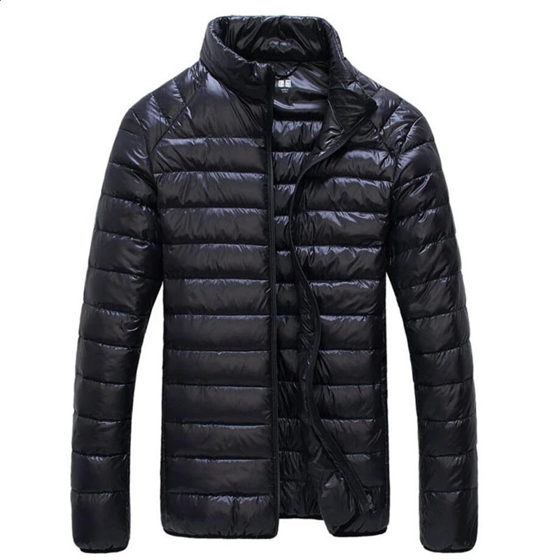 Veste d'hiver d'hiver Men Cold de support décontracté Ultra Light Parka Coat portable Portable Veste Duck White Down Down M-5XL 250819