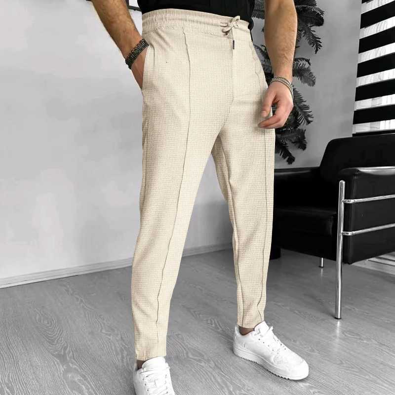 Summer Commuting Versatility Anti-Wrinkle Easy To Manage Moisture-Wicking Mens Stretch Slim Pants Casual Pants XJ250821