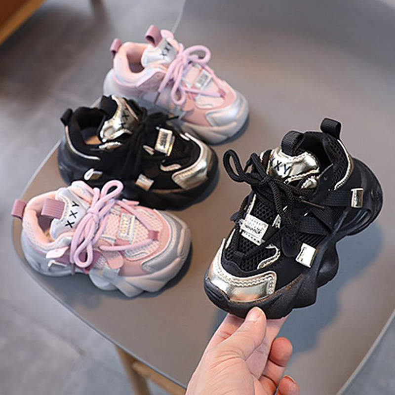 Sneakers pour enfants Mesh Style Girls Boys Sneakers Soft Soft Slip Running Shoes Walkfashion Youth Toddler Chaussures Trainers Tailles 22 - 37 W
