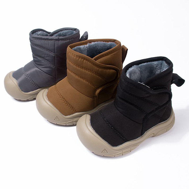 Winter Baby Cotton Shoes Toddler Waterproof Snow Boots Kids Solid Color Short Boots Walkfashion Boys Girls Daily Travel Shoes In Winter Sizes 21 - 2