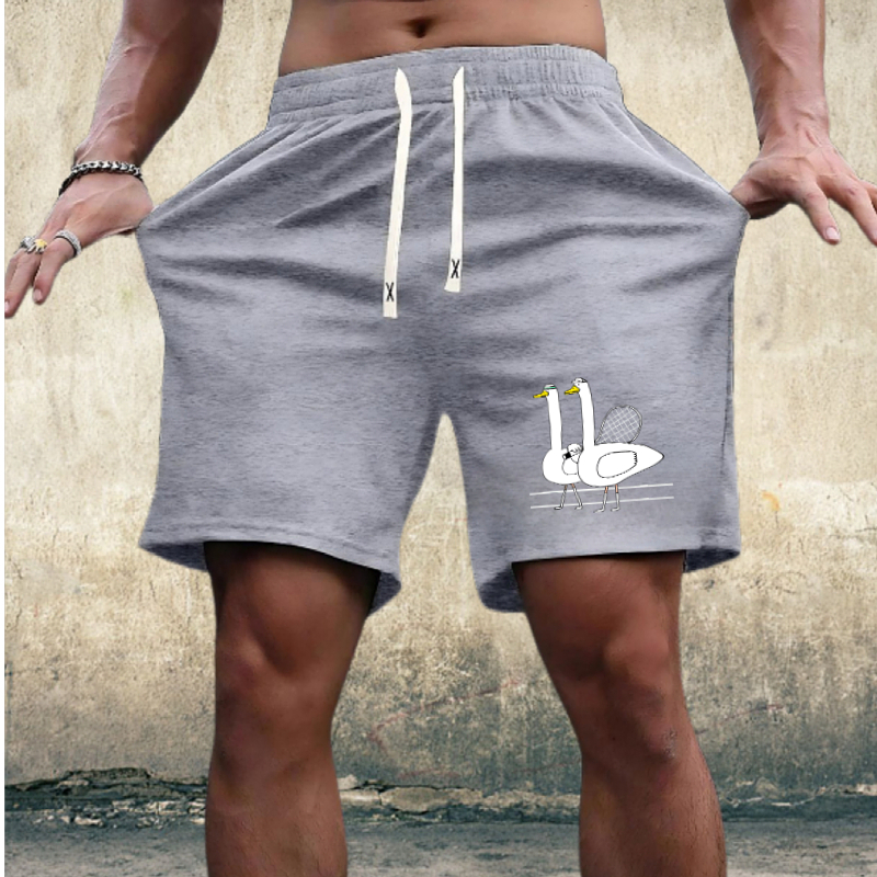 1344 Summer Wholesale Customizable Large Size Men's Casual Elastic Knitted Shorts Mid-Waist Breathable Boxer Pants Hot Drawstring Printed
