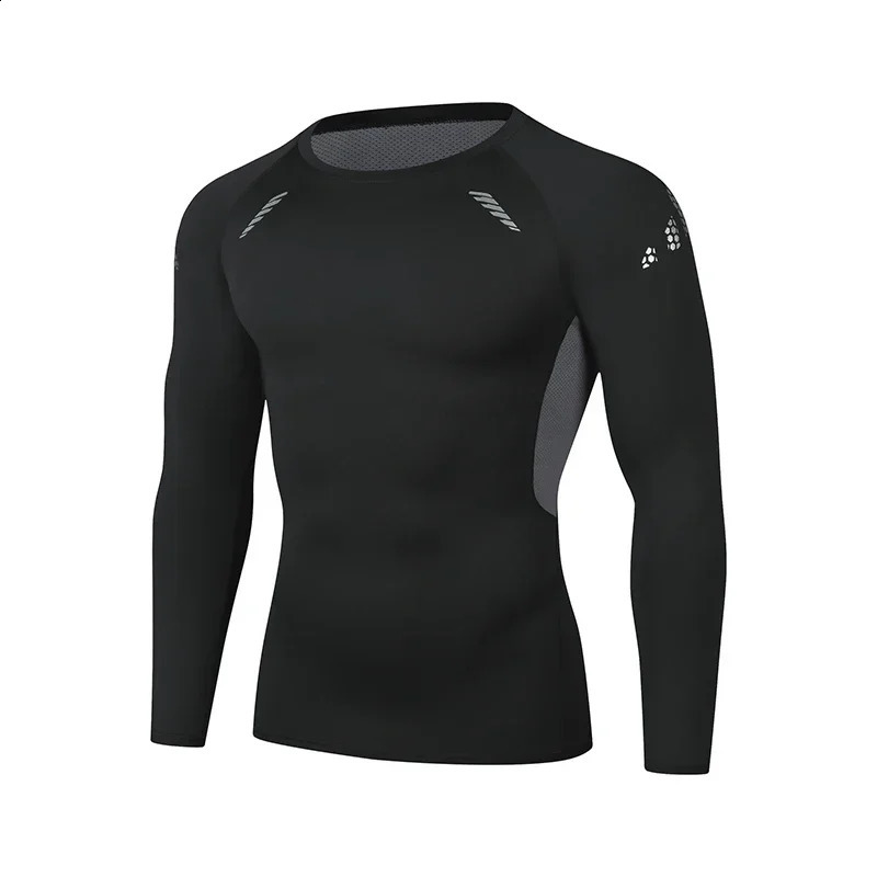 Tight Fitting Mens Sports Breathable Fitness Clothing Cycling Training Long Sleeved Elastic Running Base Quick Drying Clothes 250820