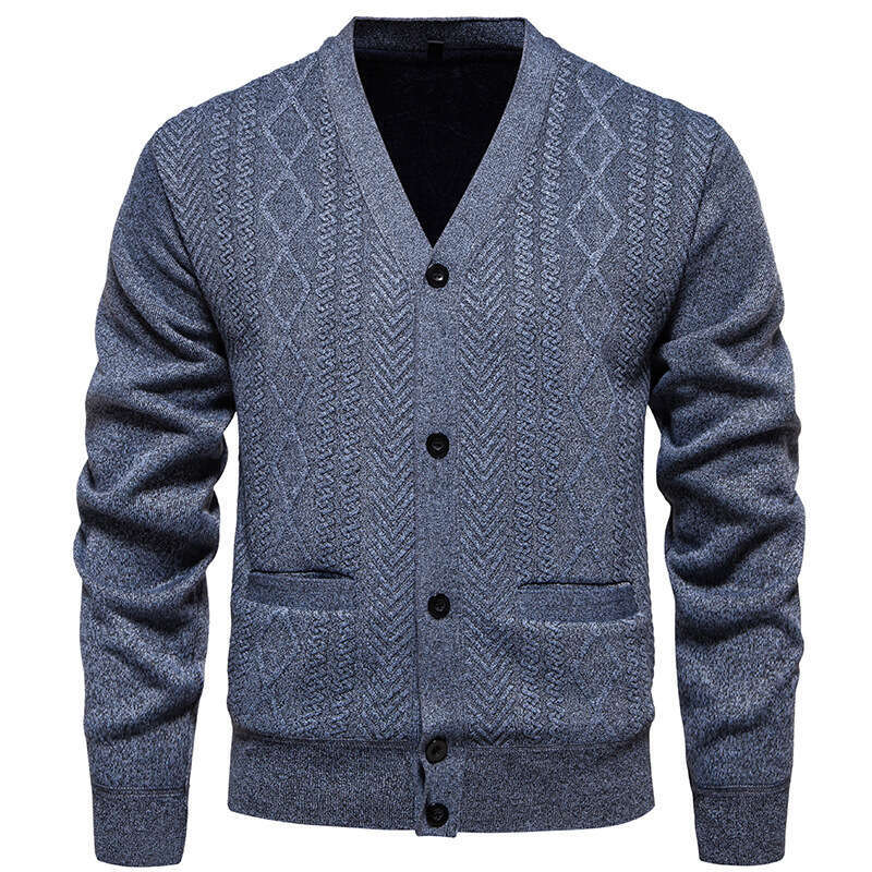 Automne hiver nouveau mode masculin décontracté polyvalent polyvalent en tricot de taille en tricot de cardigan B5
