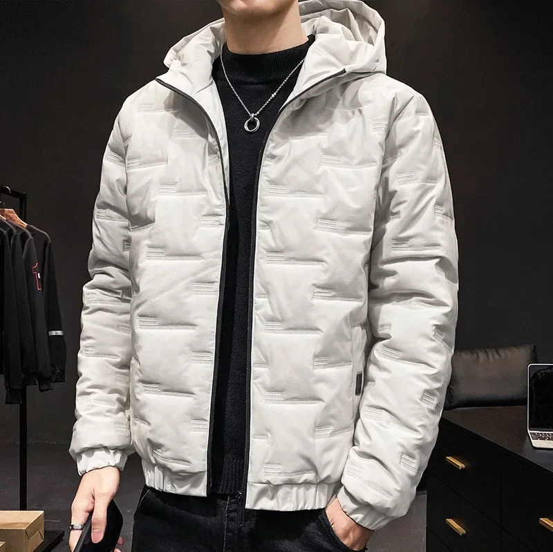 Wholesale Mens Cotton Coat Hooded Casual Korean Style Autumn/Winter Warm Cotton-Padded Jacket For Young People Live Broadcast250821