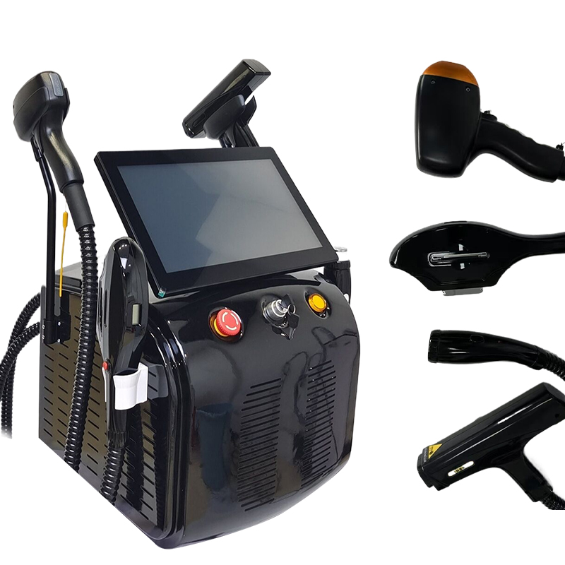 4 en 1 machine de beauté Diode Laser Laser Inlesseux Compression de glace et laser YAG Élimination du tatouage RF Machine de soulèvement pour le