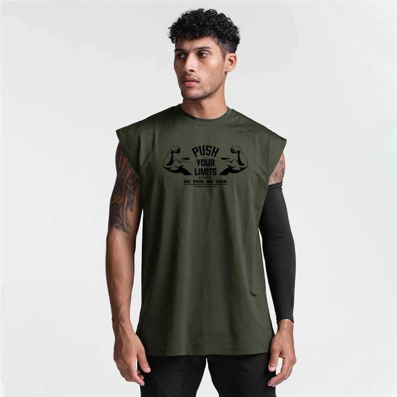 GYM Fitness Muscle Tank Tops Mens Casual Loose Sport Tshirt Mesh Breathable Quick Dry Sleeveless Tops Bodybuilding Workout Vests X250821