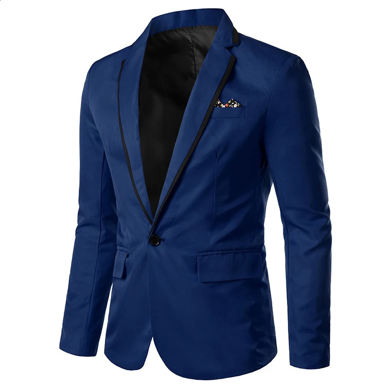 Spring Autumn Men Blazer Fashion Slim casual blazer for Men PinkBlackWhite One Button Mens Suit jacket Outerwear Male 5XL 250923