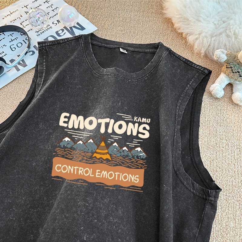 Summer Mens Tank Tops Streetwear Vintage Washed Loose Casual Oversized Gym Vest Womens T-Shirt Sleeveless Tees Y2K Clothes Top X250821