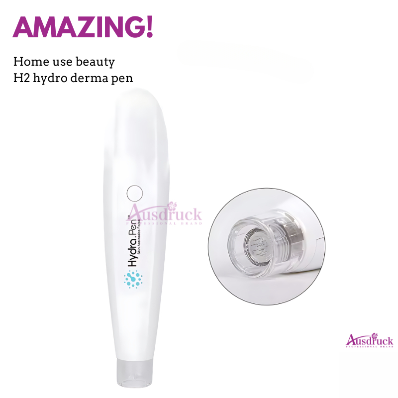 2 in 1 H2 Hydra Pen Derma Roller Microneedling: Automatic Serum Applicator: Wireless HydraPen Skin Rejuvenation Device with Cartridge Kit